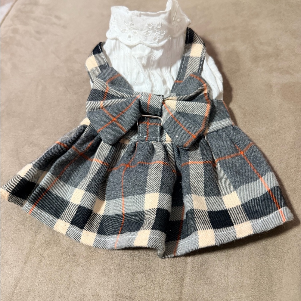 Plaid Bow Pet Dress